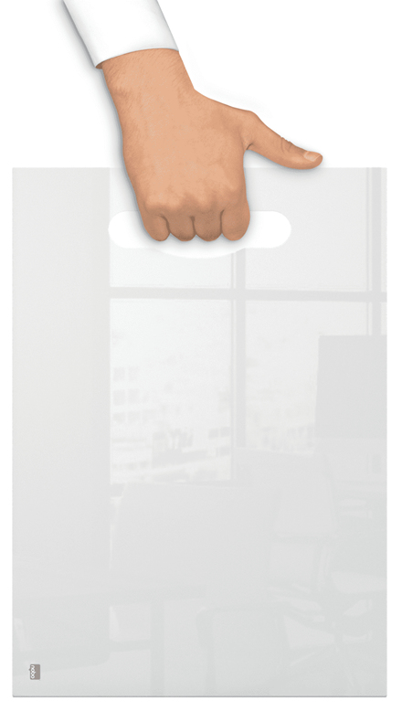 Nobo transparent akryl mini bærbar whiteboard skrivebordsblok, A4