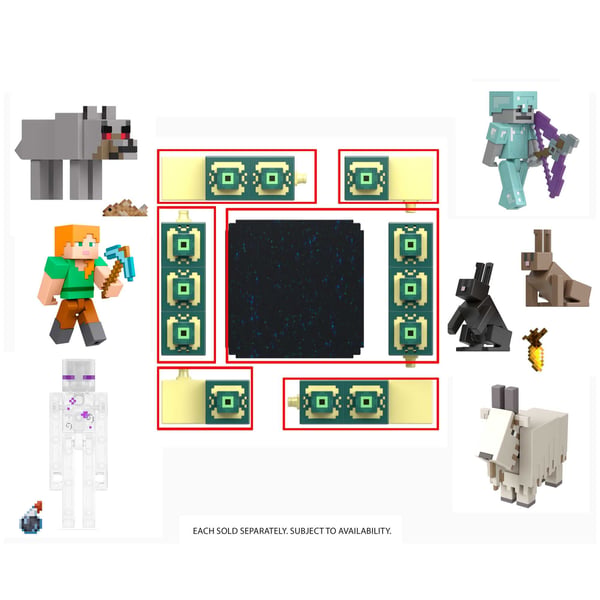 Minecraft Craft-a-Block-figurer, autentisk karaktär baserad på tv-spelet