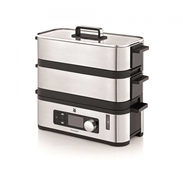 WMF KITCHENminis 0415090011 höyrykeitin 2 kori(a) Pöytämalli 900 W Musta, Ruostumaton teräs