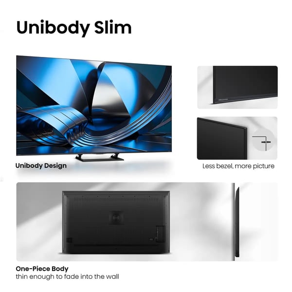 Hisense 65U7SE 165,1 cm (65") 4K Ultra HD Smart TV Wi-Fi Sort