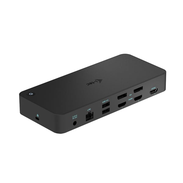i-tec CATRIPLEDOCKPDPROIT kannettavien tietokoneiden telakka ja porttitoistin Langallinen USB 3.2 Gen 1 (3.1 Gen 1) Type-C Musta