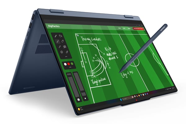 Lenovo IdeaPad 5 2-in-1 15AGP11 Copilot+ PC AMD Ryzen AI 5 430 Hybrid (2-i-1) 38,9 cm (15.3") Berøringsskærm WUXGA 16 GB DDR5-SDRAM 512 GB SSD Wi-Fi 7 (802.11be) Windows 11 Home Blå Tysk