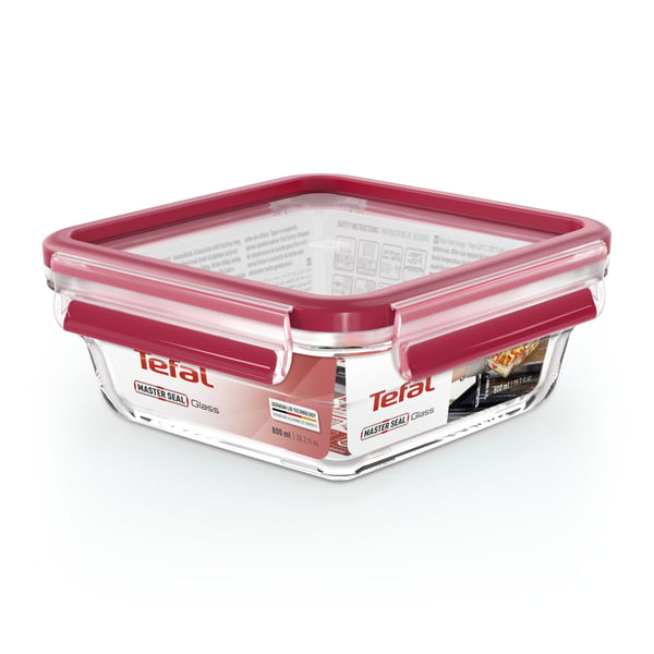 Tefal MasterSeal N10414 Neliö Laatikko 0,8 L Läpinäkyvä, Punainen 1 kpl