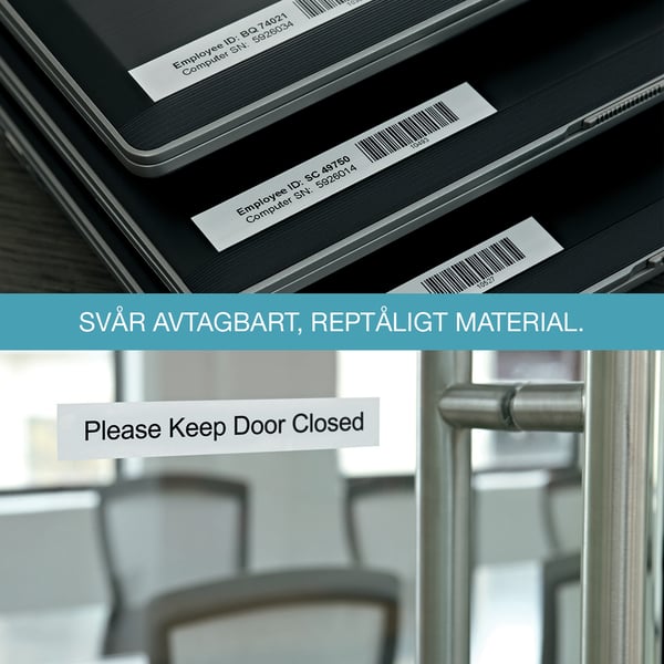 DYMO Hållbara D1-originaletiketter | Svart text på röd tejp | 12 mm × 3 m | Etiketteringstejp för LabelManager-etikettskrivare