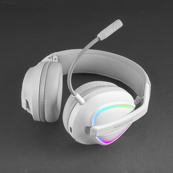Mars Gaming MHWQUASARW hovedtelefoner/headset Trådløs Spil USB Type-C / USB Type-A Bluetooth Hvid