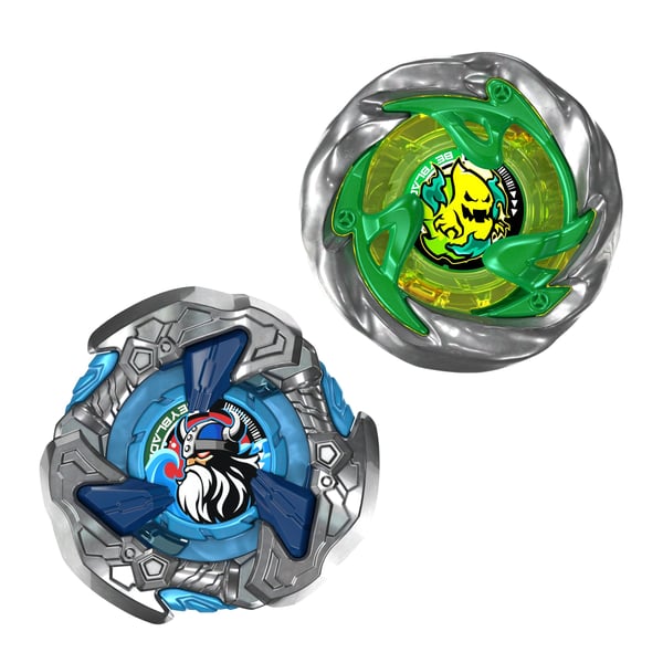 Beyblade X Circle Ghost 4-60LR UX & Hack Viking 4-55O UX dubbelpaketset