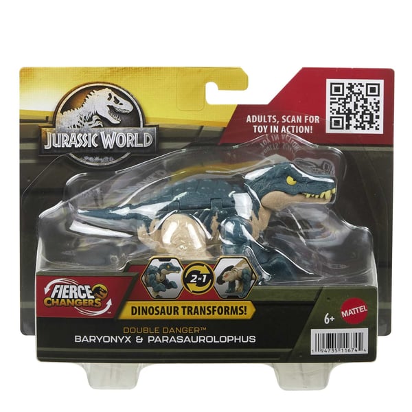 Jurassic World FIERCE CHANGERS DOUBLE DANGER Baryonyx och Parasaurolophus