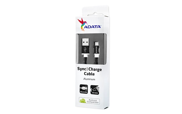 ADATA 1m, USB2.0-A/USB2.0 Micro-B USB-kabel USB A Micro-USB B 0,48 Gbit/sek. Sort