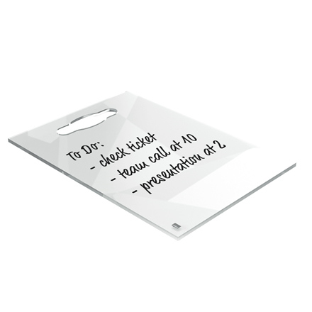 Nobo transparent akryl mini bærbar whiteboard skrivebordsblok, A4