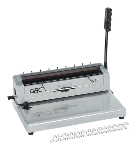 GBC W12 Manuel hul- og Wire-indbindingsmaskine, kapacitet 125 A4-ark