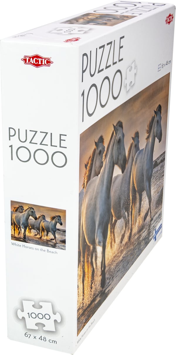 Tactic Lovers White horses on the beach Puslespil 1000 stk Dyr