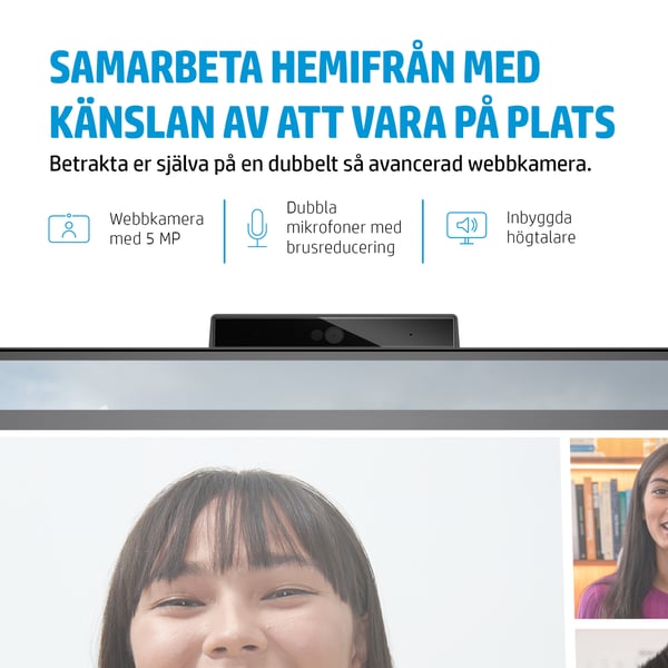 HP E27mG4 QHD USB-C-bildskärm för konferenssamtal
