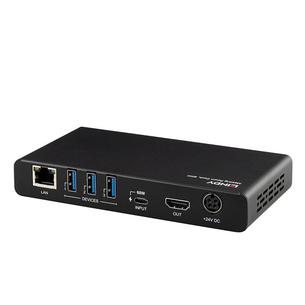 Lindy 43424 AV-neuvottelusilta 3840 x 2160 pikseliä Ethernet LAN Musta