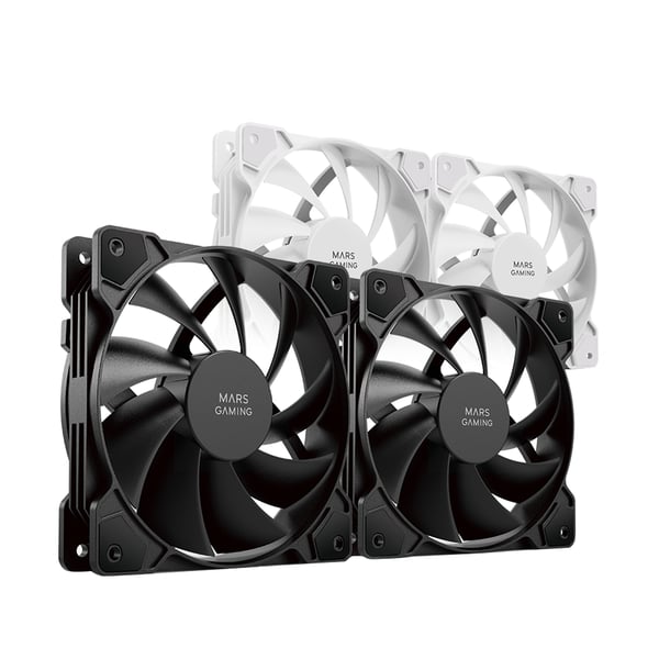 Mars Gaming MFPROX2 kylsystem för dator Datorväska Fan 12 cm Svart 2 styck