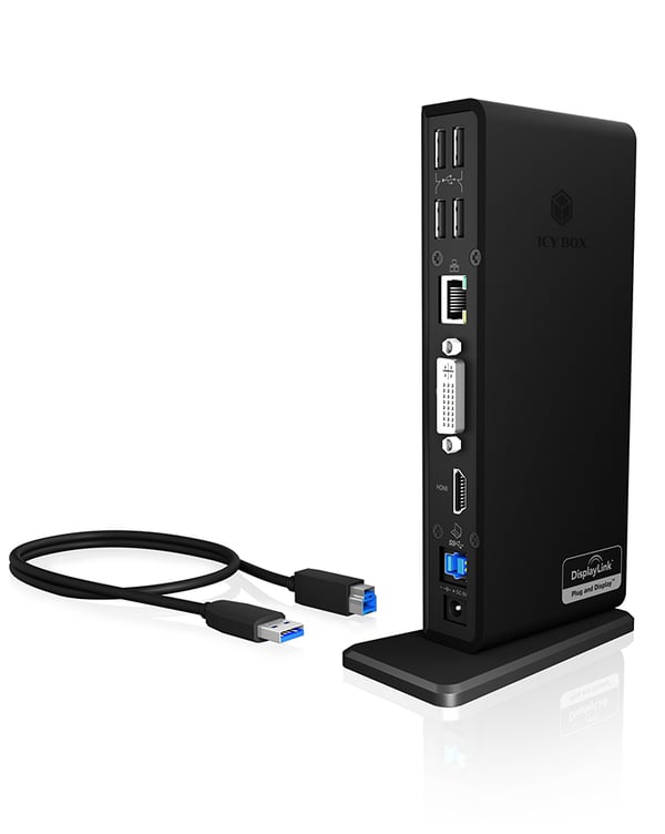 ICY BOX IB-DK2241AC Kabel USB 3.2 Gen 1 (3.1 Gen 1) Type-A Svart