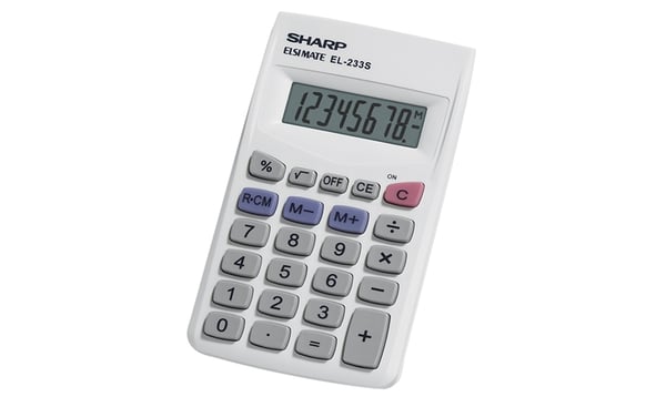 Sharp EL-233SB laskin Työpöytä Talouslaskin Harmaa