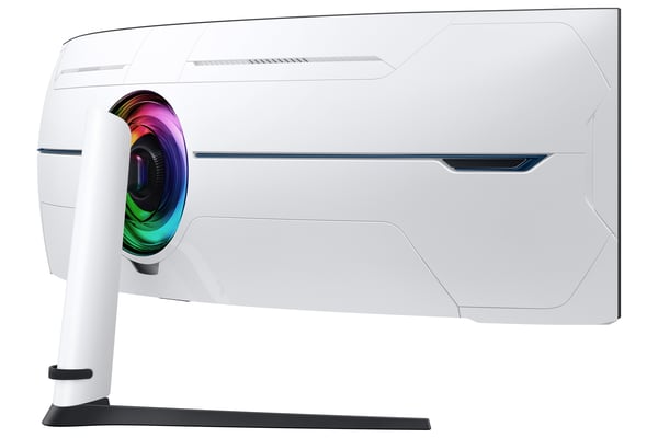 Samsung Odyssey Neo G9 S57CG954NU G95NC Series QLED-skärm Gaming böjd 144 cm 144,80 cm (57\") 7680 x 2160 Dual UHD @ 240 Hz VA 1000 cd/m² 2500:1 DisplayHDR 1 ms 3xHDMI DisplayPort Svart vit [Ene