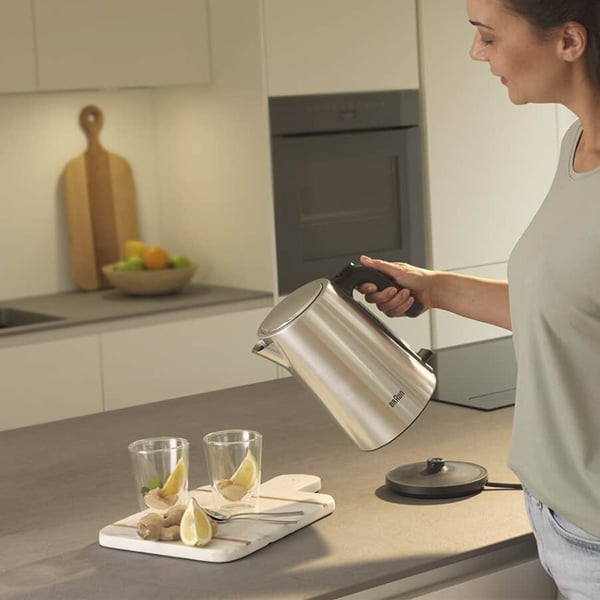 Braun WK 5200 vedenkeitin 1,7 L 2200 W Ruostumaton teräs, Musta