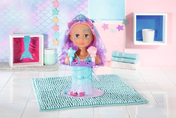 BABY born Sister Styling Mermaid Head Badedukke Flerfarvet