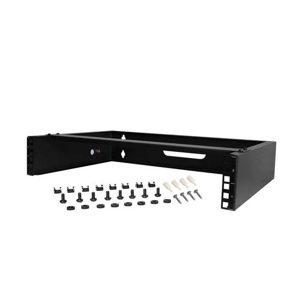 StarTech.com 2U&nbsp;väggmonterat rack&nbsp;- 14 tum. Djup&nbsp;(Lågprofil)&nbsp; - 19-tums väggmonterat patchpanelfäste för grund server- och IT-utrustning,&nbsp;nätverksswitchar&nbsp; - 35 kg vikt&nbsp;kapacitet, svart