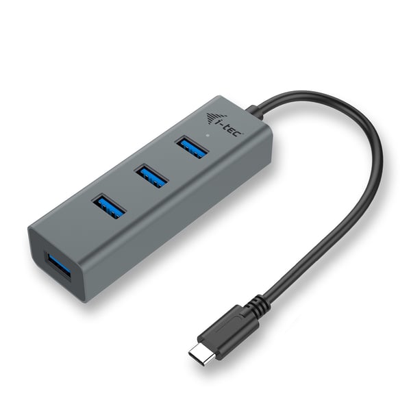 i-tec Metal C31HUBMETAL403 gränssnittshubbar USB 3.2 Gen 1 (3.1 Gen 1) Type-C 5000 Mbit/s Grå
