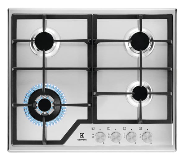 Electrolux KGS6436SX Rustfrit stål Indbygget 60 cm Gaskomfur 4 zone(s)