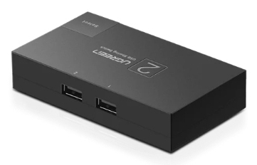 Ugreen Switch 2xUSB-B - USB-A svart (30345)