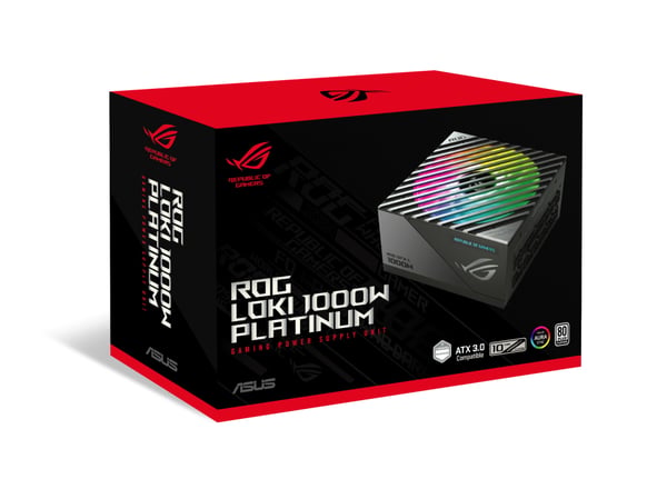 ASUS ROG Loki SFX-L 1000W Platinum strömförsörjningsenheter 24-pin ATX Svart, Silver