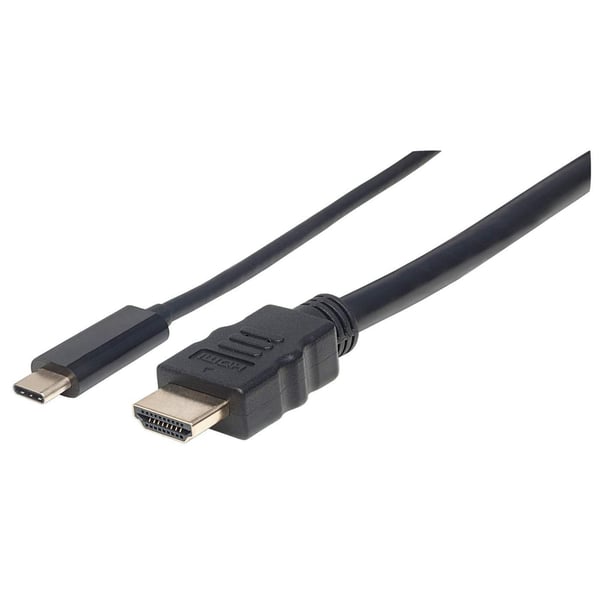 Manhattan 152235 videokabel adapter 1 m USB Type-C HDMI Type A (Standard) Sort