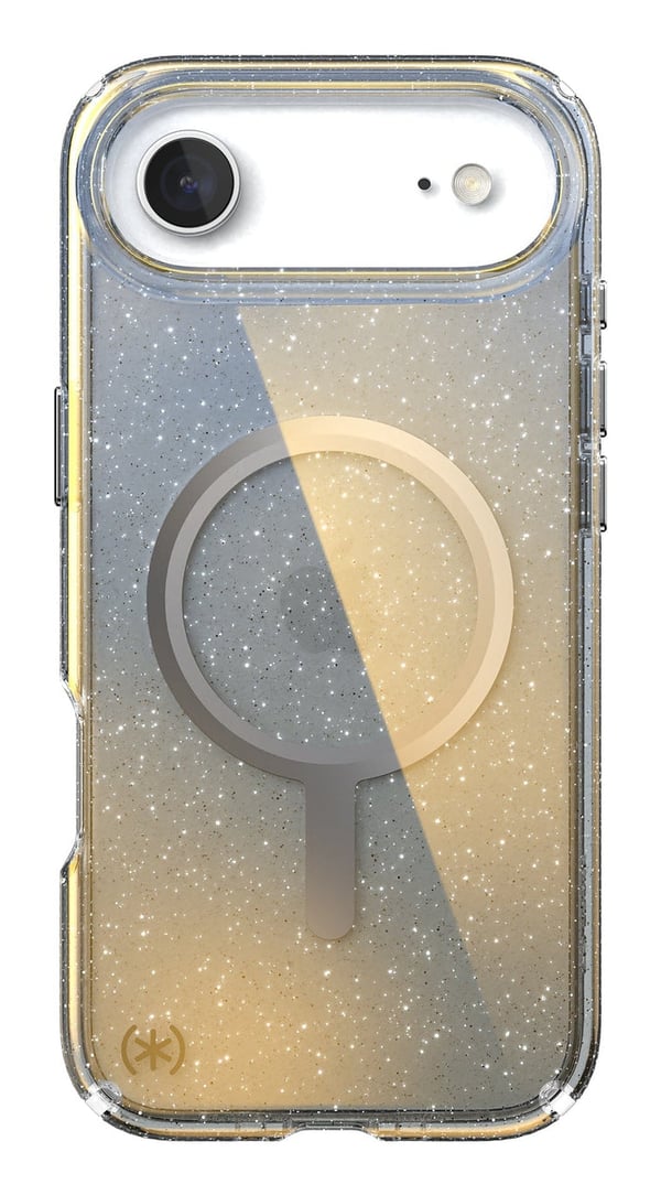 Speck Presidio Lux MagSafe - iPhone Air Cover (Hyper Mirror Glitter / Sølv Metallic)