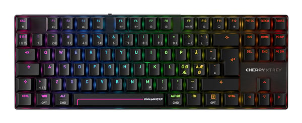 CHERRY MX 8.2 Pro TMR Wireless tastatur Spil USB + RF Wireless + Bluetooth QWERTY Nordisk Sort CHERRY MX 8.2 Pro TMR Wireless tastatur Spil USB + RF Wireless + Bluetooth QWERTY Nordisk Sort
