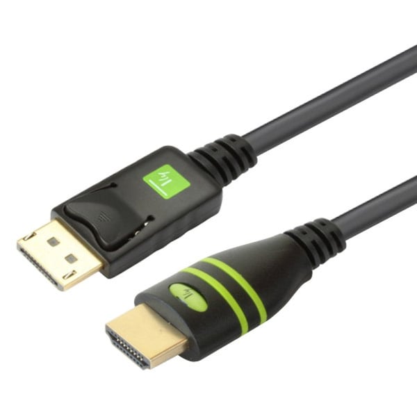 Techly 2m DisplayPort/HDMI Musta