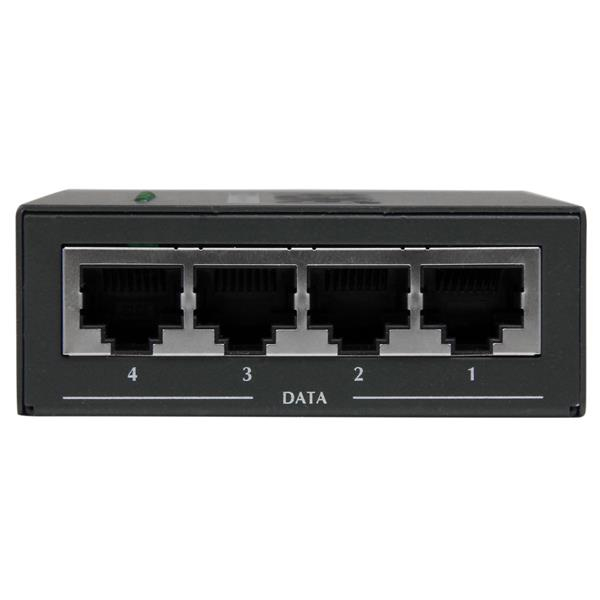 StarTech.com 4-portars Gigabit midspan - PoE+ injektor