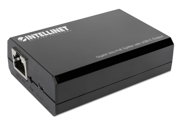 Intellinet 561693 nätverksdelare Strömförsörjning via Ethernet (PoE) stöd Svart