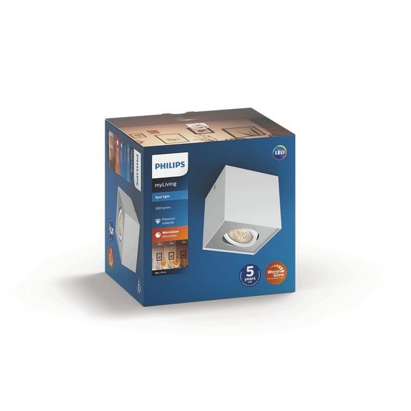 Philips WarmGlow LED Box lofts-/vægspot