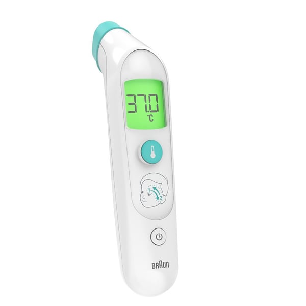 Braun BST200WE Termometer med fjernregistrering Hvid Pande Knapper