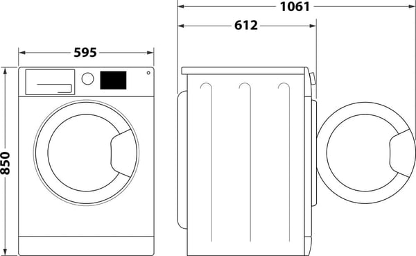 Indesit BWE 91497X WV IT vaskemaskine Front-læsning 9 kg 1400 rpm Hvid
