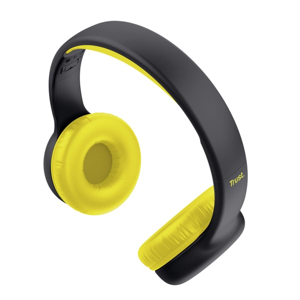Trust Nouna Headset Ledningsført Opkald/musik Sort, Gul