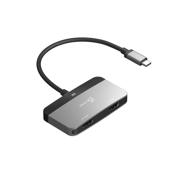 j5create JCA465-N 8K USB-C® til adapter til to HDMI™-skærme