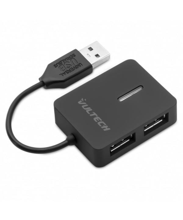 Vultech HU-04USB2 gränssnittshubbar USB 2.0 480 Mbit/s Svart