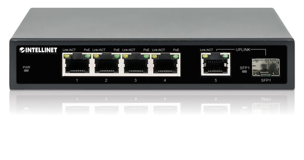 Intellinet 561822 nätverksswitchar Gigabit Ethernet (10/100/1000) Strömförsörjning via Ethernet (PoE) stöd Svart