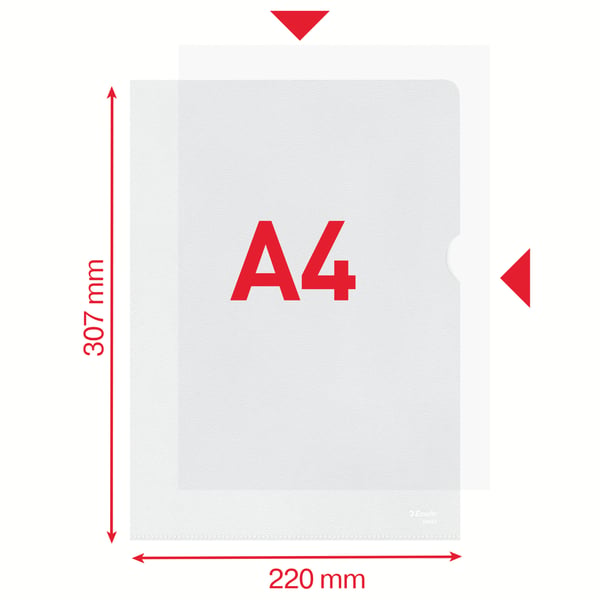 Esselte Essential omslag A4 85my, 30 % recirkuleret plast (præ-consumer)