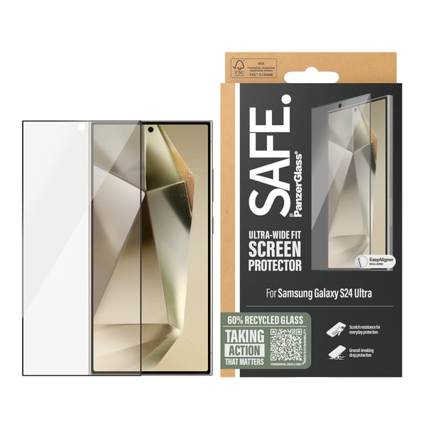 PanzerGlass SAFE. by ® Screen Protector Samsung Galaxy S24 Ultra | Ultra-Wide Fit w. EasyAligner Kirkas näytönsuoja 1 kpl