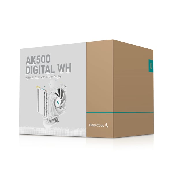 DeepCool AK500 Digital WH Processor Luftkylare 12 cm Vit 1 styck