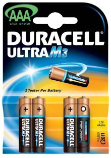 Duracell Ultra M3, AAA LR03 Engangsbatteri Alkaline
