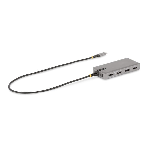 StarTech.com USB-C kolmimonitorinen Multiport-sovitin, kaksi 4K 60Hz + 4k 30Hz HDMI & DisplayPort, 3-porttinen