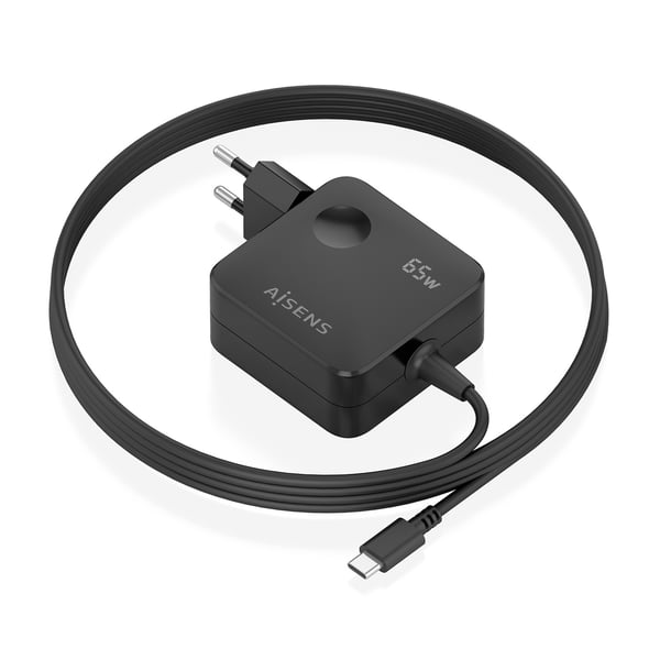 AISENS ASCH-1PD65WL85-BK mobiililaitteen laturi Matkapuhelin, Älypuhelin, Digitaalikamera, Universaali, Tabletti Musta AC Pikalataus Sisätila