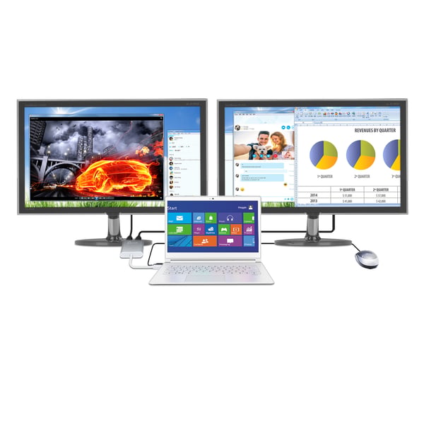 j5create JUA365-N USB™ 3.0 till dubbel HDMI-adapter för flera skärmar
