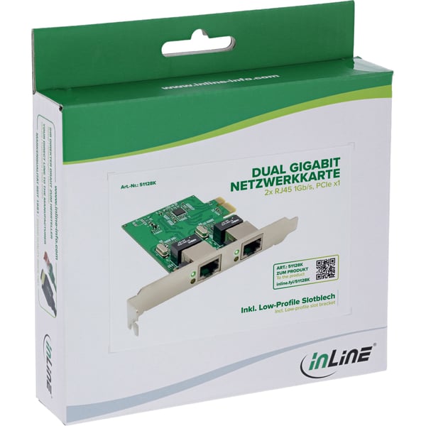 InLine 51128K nätverkskort/adapters Intern