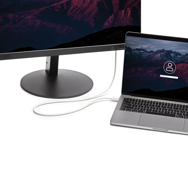StarTech.com TBLT3MM2MW Thunderbolt kabel 2 m 20 Gbit/sek. Hvid